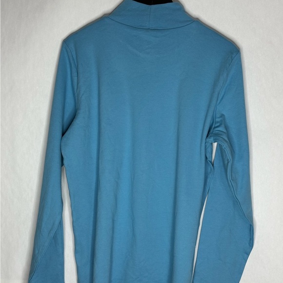 NWT St. John’s Bay Essential Mockneck Heritage Blue Size XL Normcore Classic - Picture 4 of 9